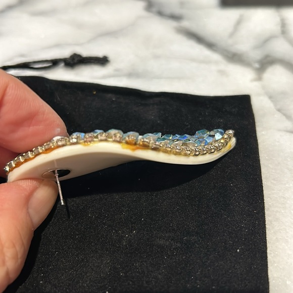 Vintage Light Sapphire Aurora Borealis Statement Earrings-Boutique - Picture 7 of 10